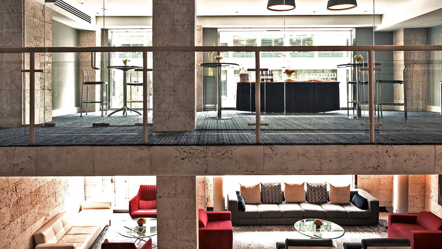 Lobby and mezzanine area of Kimpton Hotel George