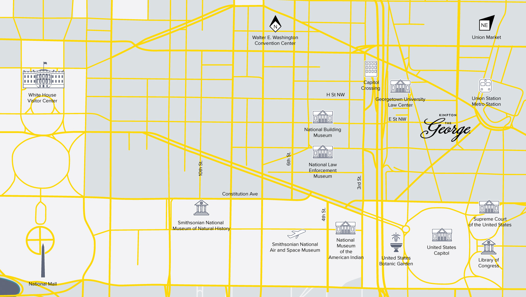 Kimpton George Hotel Map